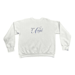 Vintage Touched By An Angel Sweater Adult LARGE White 90s Crewneck Sweatshirt TV